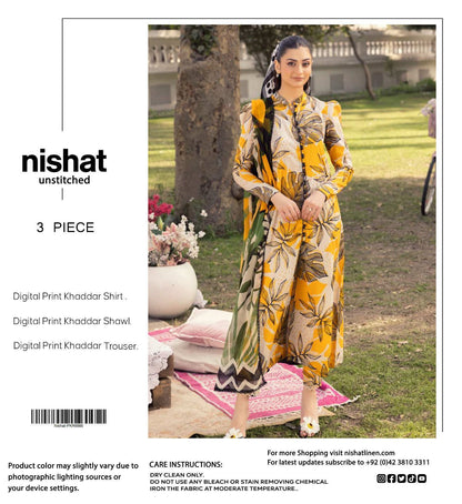Unstitched Khaddar 3 Piece Digital Printed Dress ( Most trending Orignal Branded )