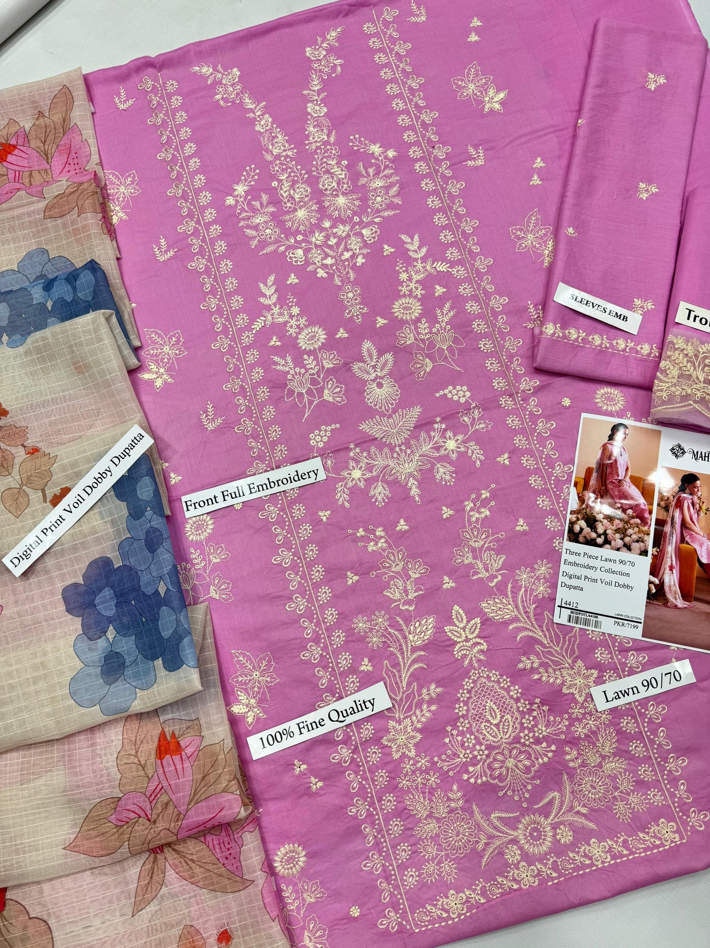 Mahnur 3p Lawn Suit 2026