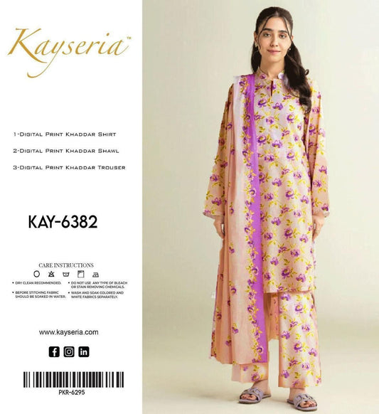 Unstitched Khaddar 3 Piece Digital Printed Dress ( Most trending Orignal Branded )