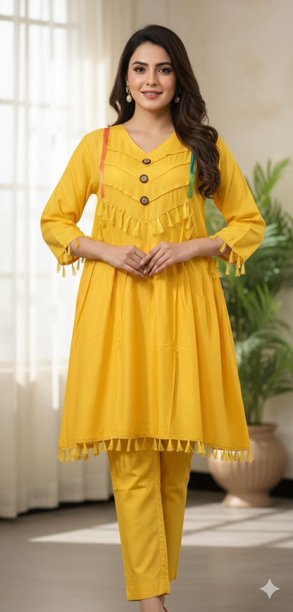 Linen 2p fronk stitched