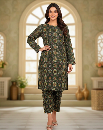 Luxury Branded Khaddar 2-Piece | Premium Winter Fabric