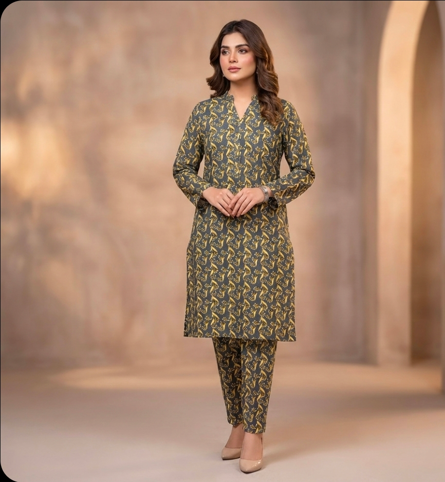 Luxury Branded Khaddar 2-Piece | Premium Winter Fabric