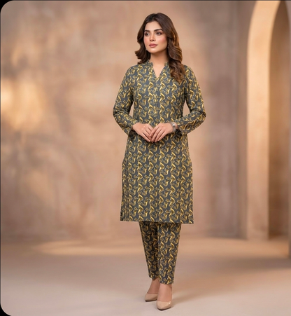 Luxury Branded Khaddar 2-Piece | Premium Winter Fabric