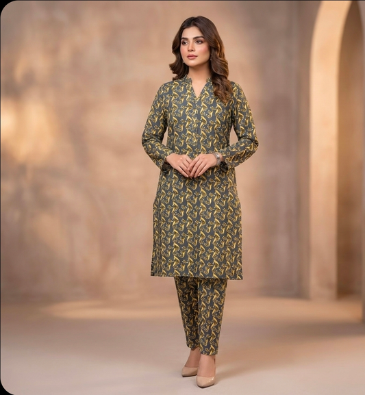 Luxury Branded Khaddar 2-Piece | Premium Winter Fabric
