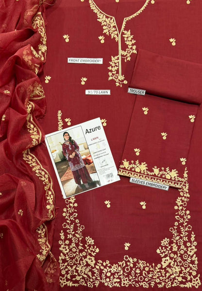 Azure 3p Lawn Suit 2026