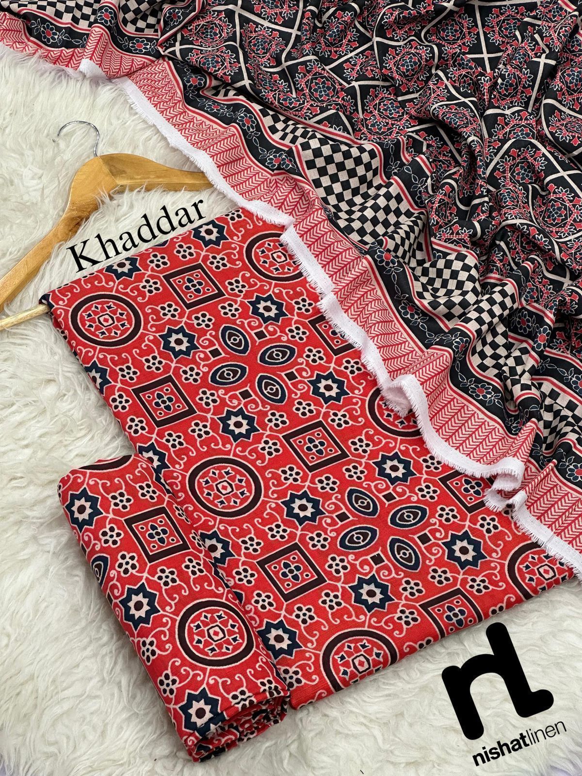 Unstitched Khaddar 3 Piece Digital Printed Dress ( Most trending Orignal Branded )