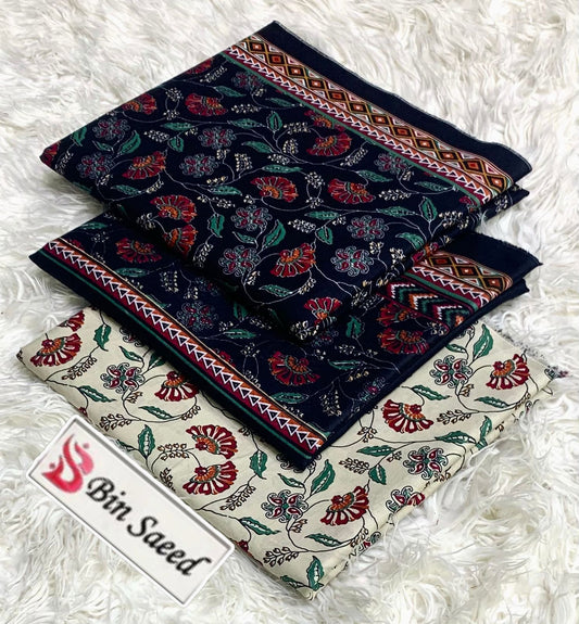 Bin Saeed Lawn 3Pcs (100% Original)