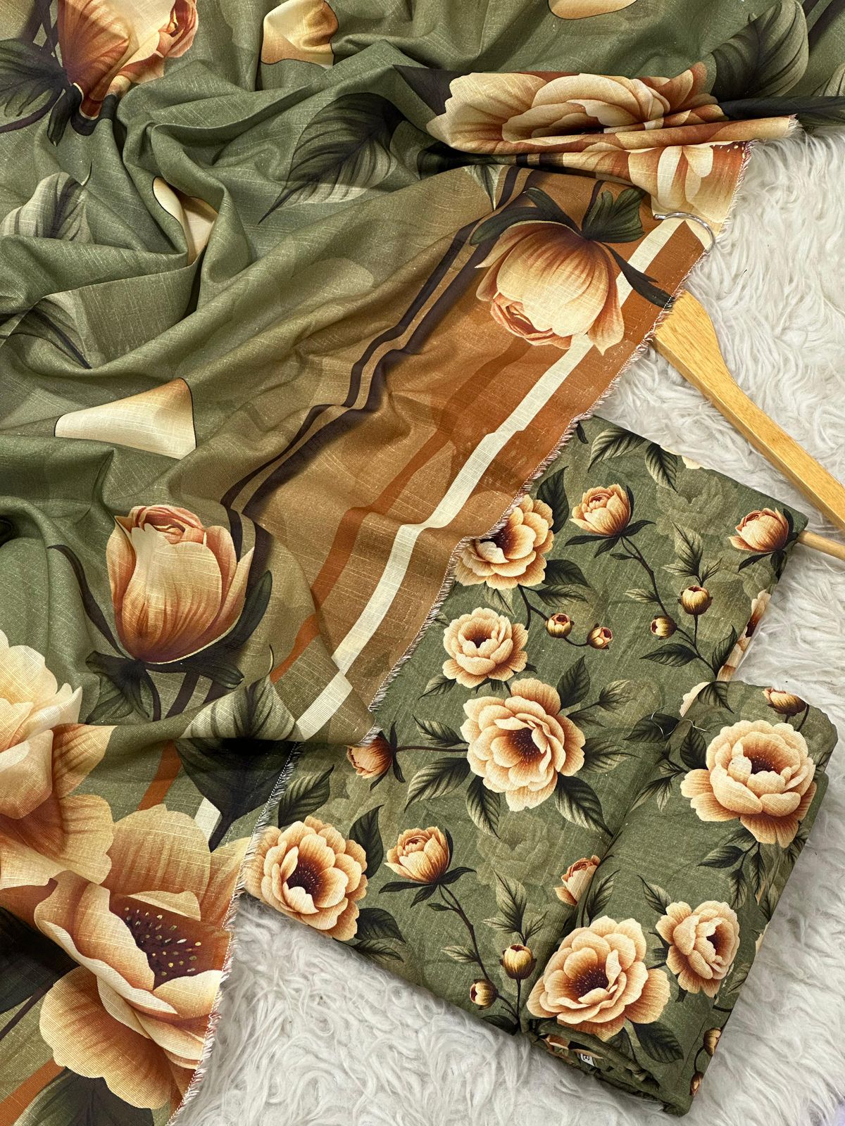 Unstitched Khaddar 3 Piece Digital Printed Dress ( Most trending Orignal Branded )