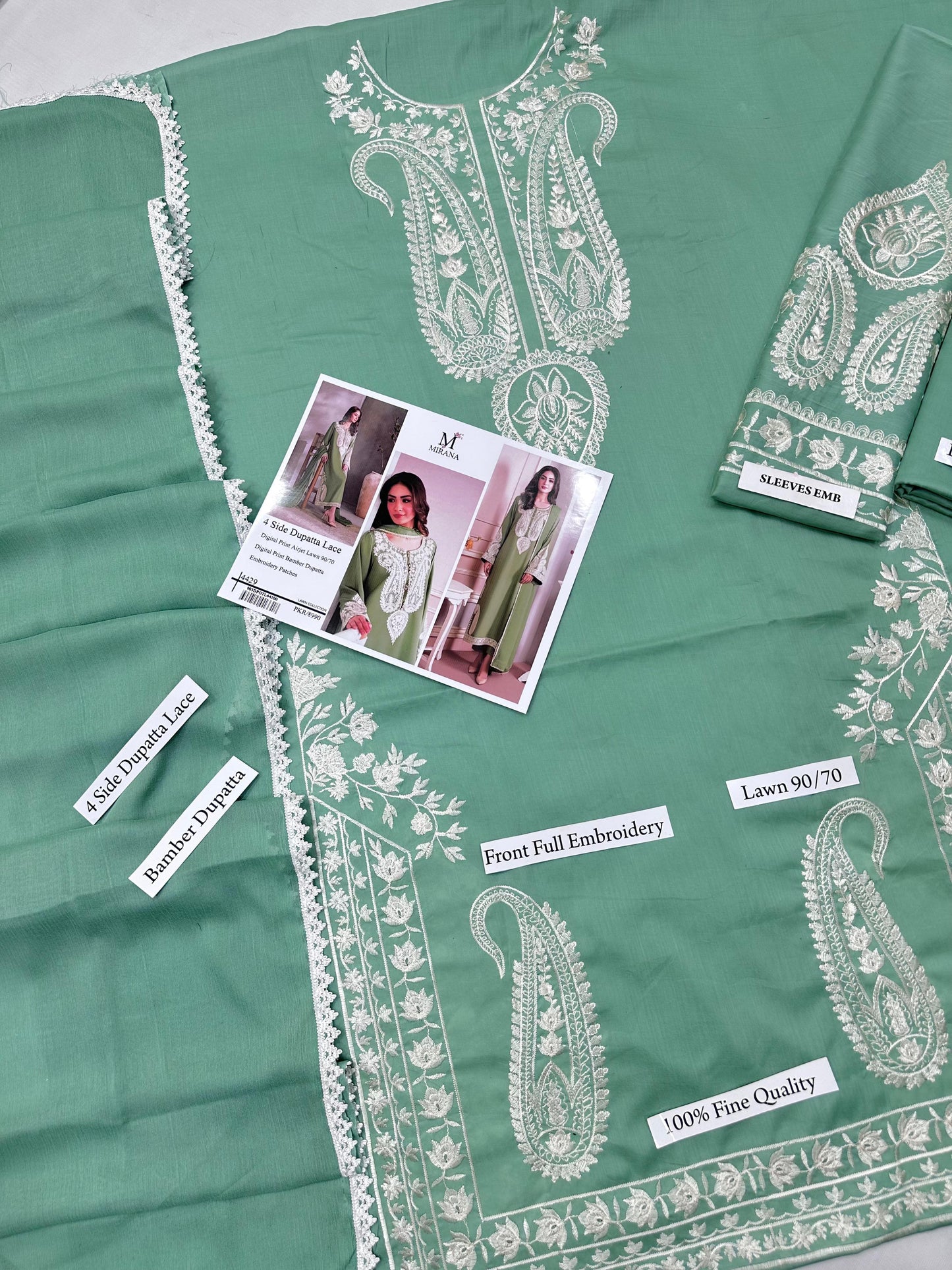 Mirana 3pc Embroidered lawn 2026