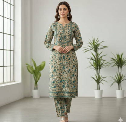Luxury Branded Khaddar 2-Piece | Premium Winter Fabric
