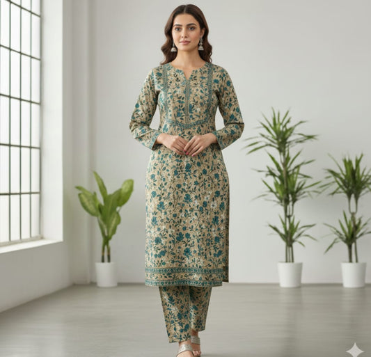 Luxury Branded Khaddar 2-Piece | Premium Winter Fabric