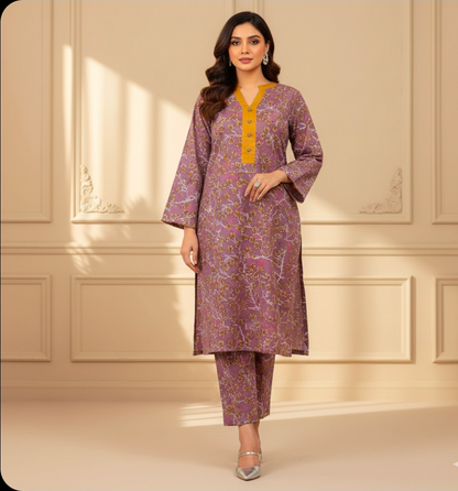 Luxury Branded Khaddar 2-Piece | Premium Winter Fabric