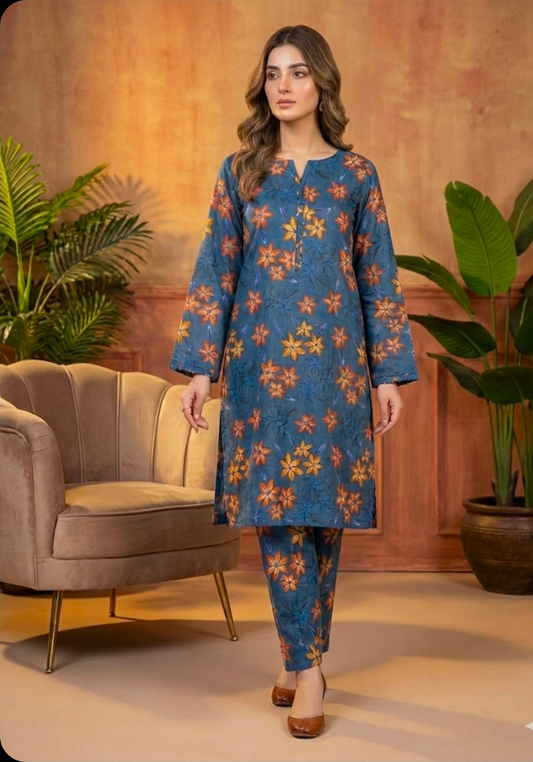 Luxury Branded Khaddar 2-Piece | Premium Winter Fabric