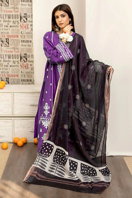 Dhanak 3Pcs Suit with wool shawl