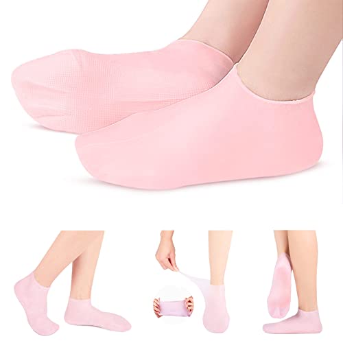 1 Pair Silicone Gel Socks – Soft Moisturizing Socks for Dry & Cracked Heels