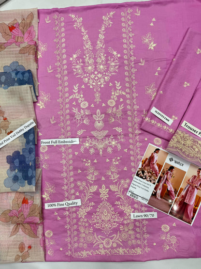 Mahnur 3p Lawn Suit 2026