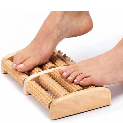 Foot Massage / Wooden Roller Massager Reflexology Foot Therapy