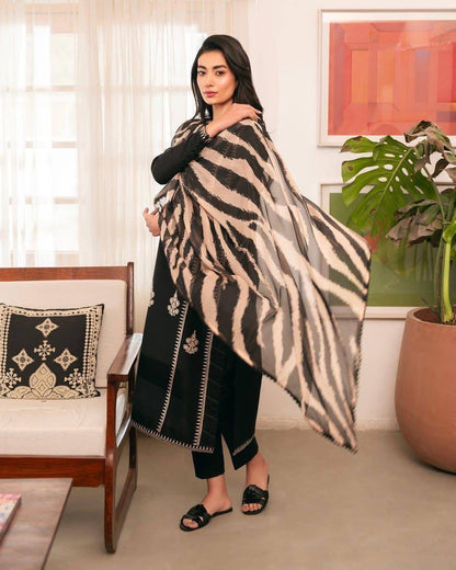 Dhanak 3Pcs Suit with wool shawl