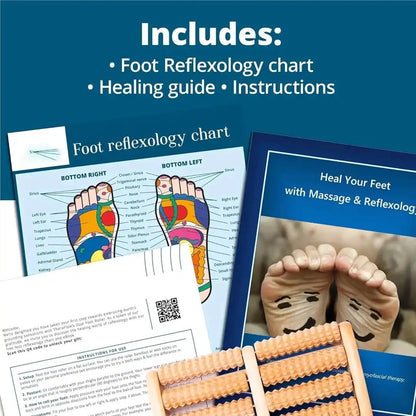 Foot Massage / Wooden Roller Massager Reflexology Foot Therapy