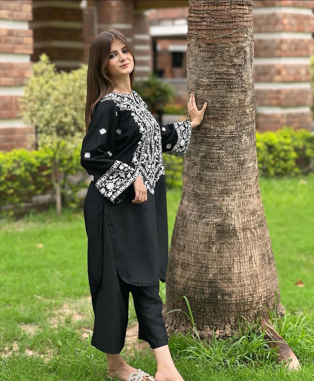 Winter 2p embroidered shirt and trouser