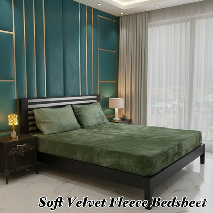 Soft Velvet Fleece Bedsheet