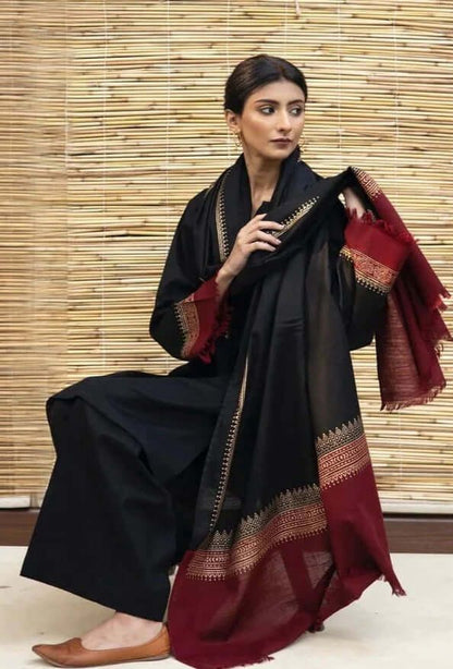 Dhanak 3Pcs Suit with wool shawl