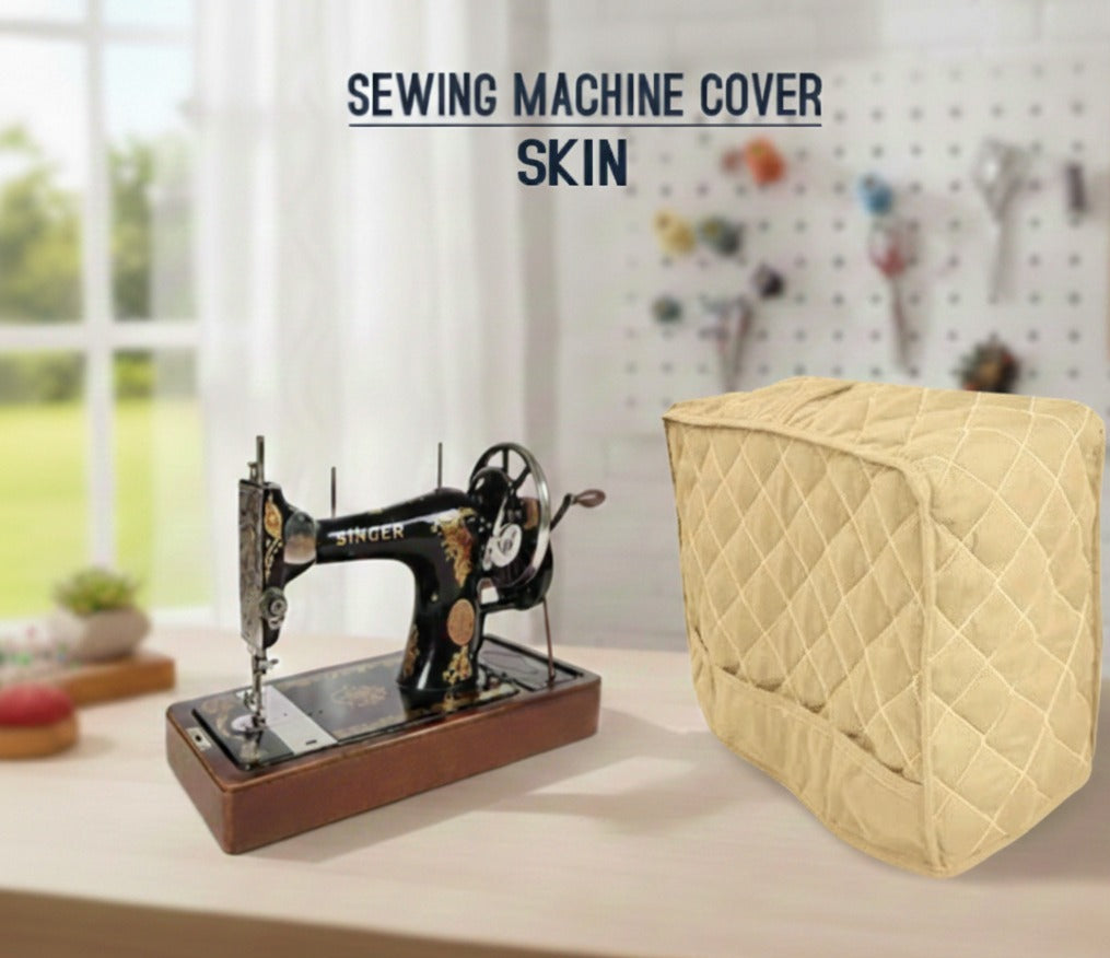 Premium cotton quilted stitching machine cover in black and maroon available online in Pakistan