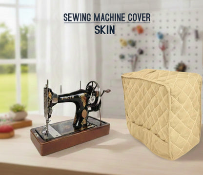 Premium cotton quilted stitching machine cover in black and maroon available online in Pakistan
